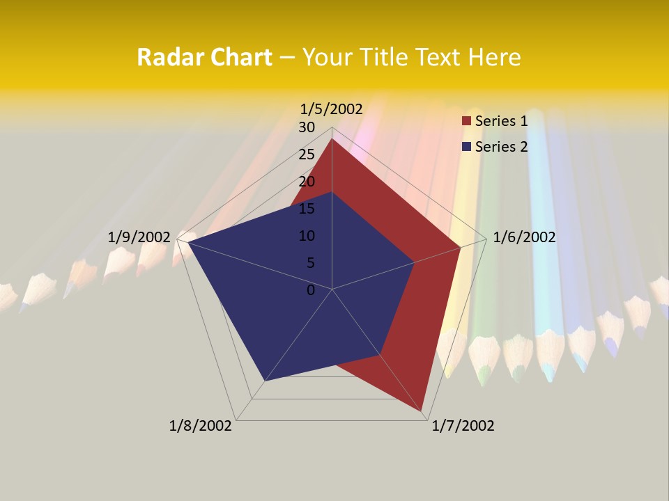 A Group Of Colored Pencils On A Black Background PowerPoint Template