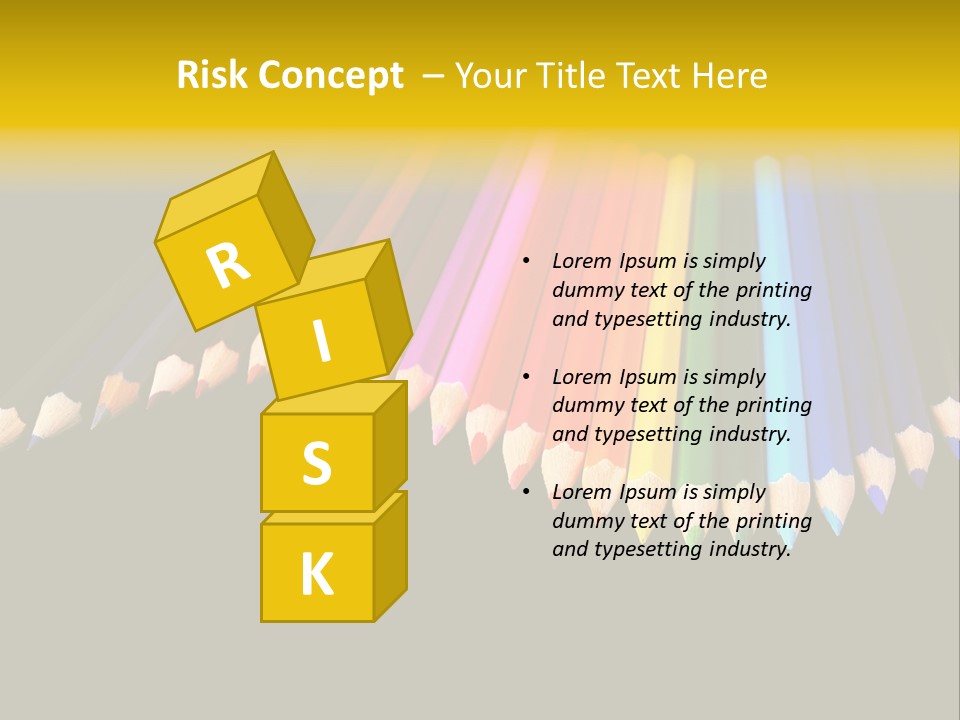 A Group Of Colored Pencils On A Black Background PowerPoint Template