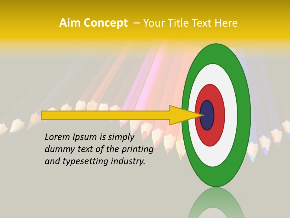 A Group Of Colored Pencils On A Black Background PowerPoint Template