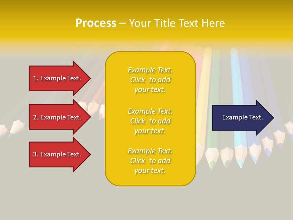 A Group Of Colored Pencils On A Black Background PowerPoint Template