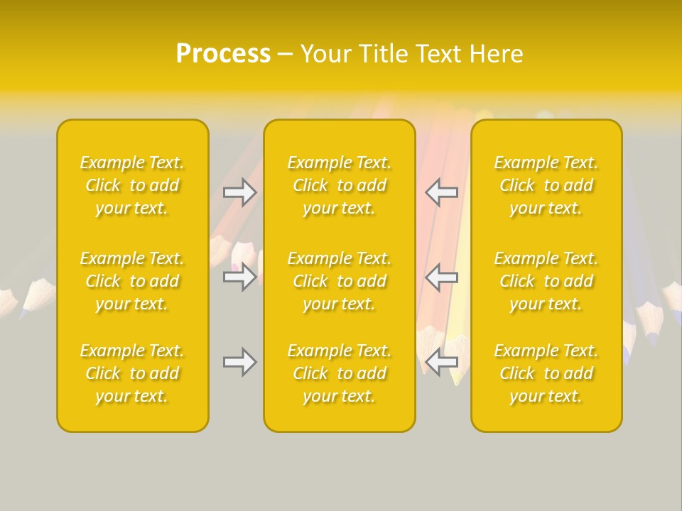 A Group Of Colored Pencils On A Black Background PowerPoint Template