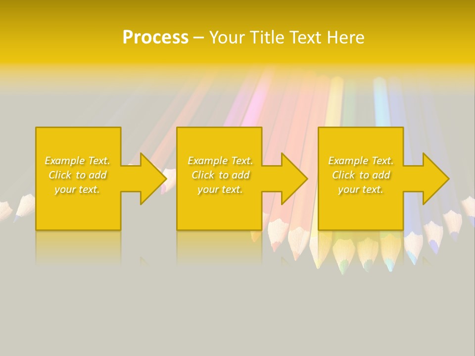 A Group Of Colored Pencils On A Black Background PowerPoint Template