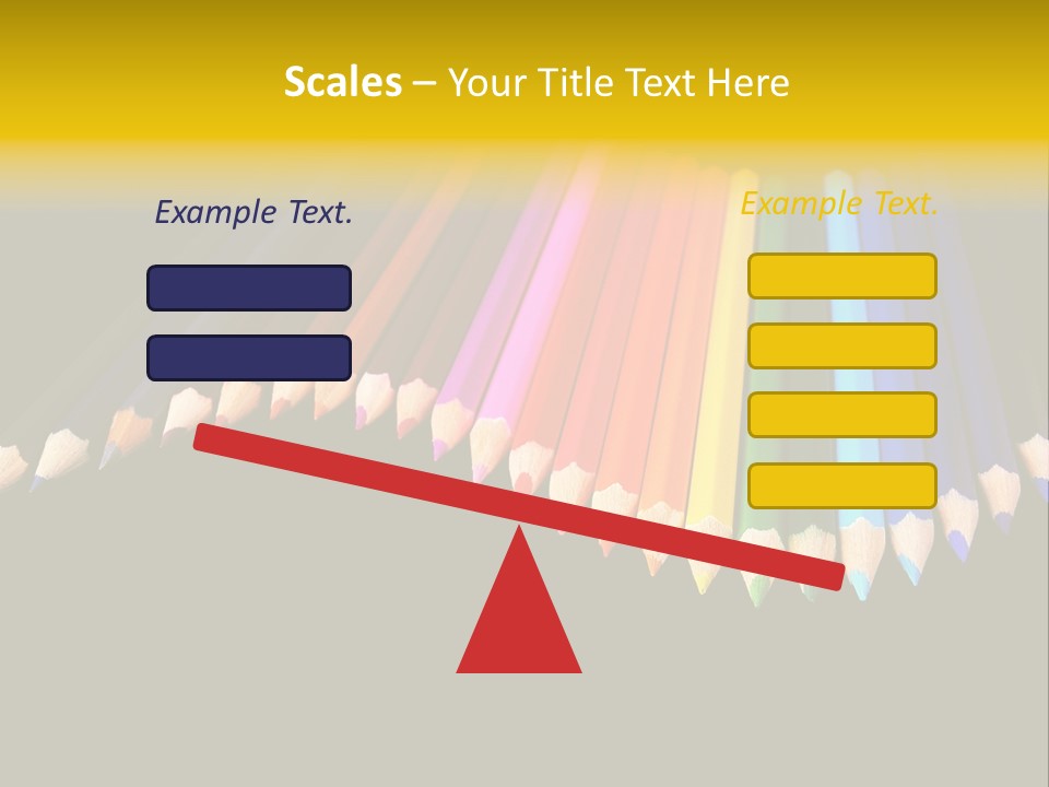 A Group Of Colored Pencils On A Black Background PowerPoint Template