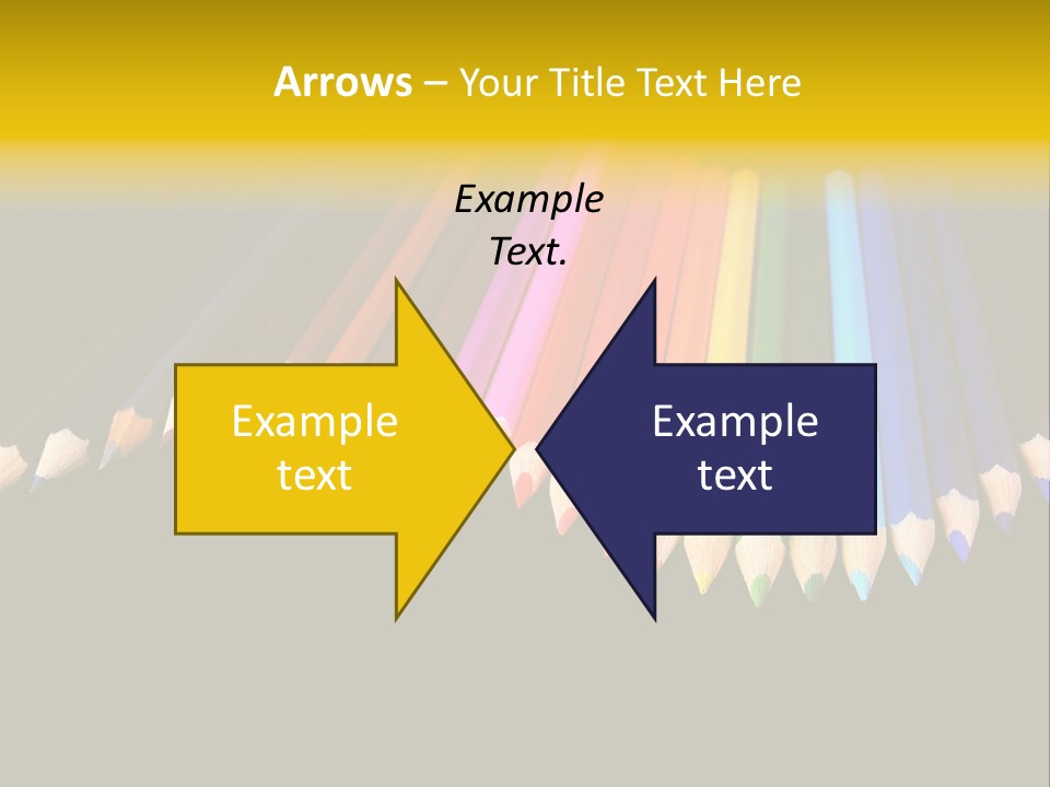 A Group Of Colored Pencils On A Black Background PowerPoint Template