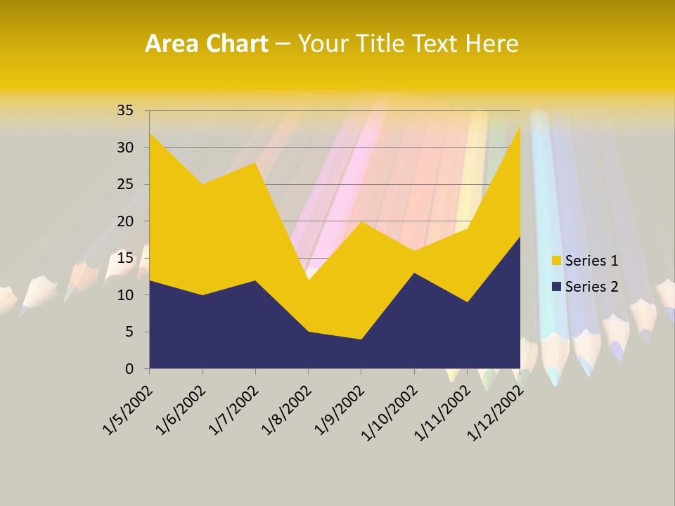 A Group Of Colored Pencils On A Black Background PowerPoint Template