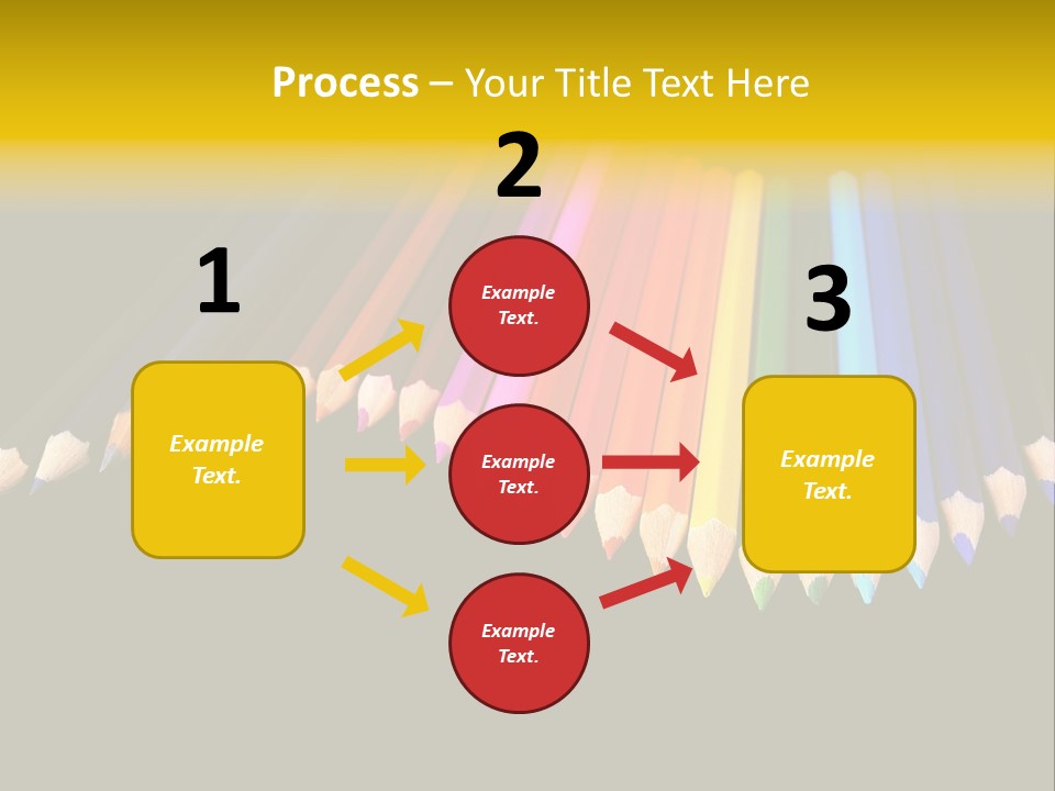 A Group Of Colored Pencils On A Black Background PowerPoint Template