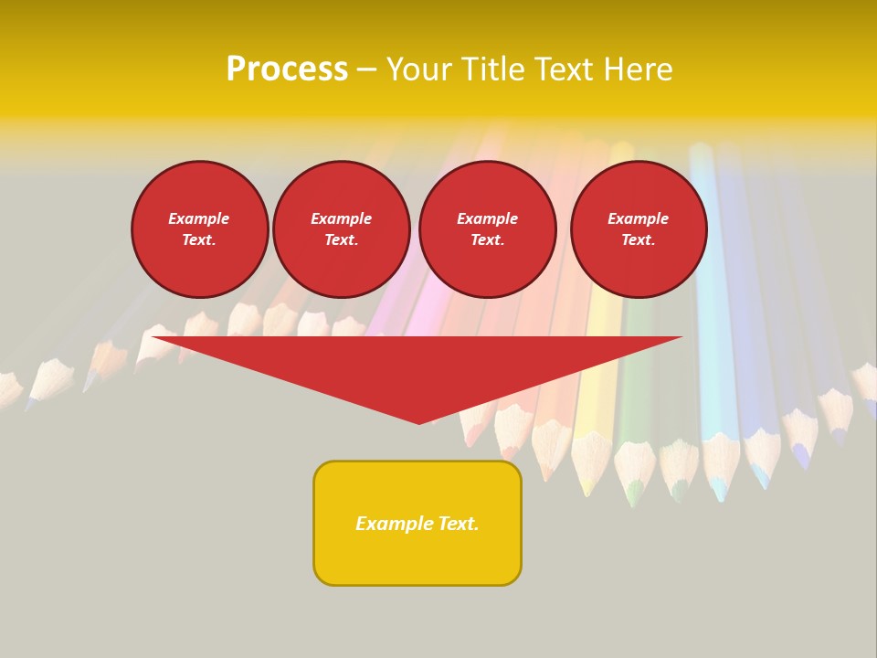 A Group Of Colored Pencils On A Black Background PowerPoint Template