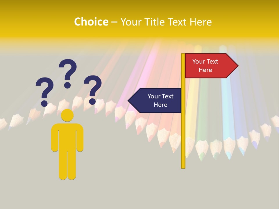 A Group Of Colored Pencils On A Black Background PowerPoint Template