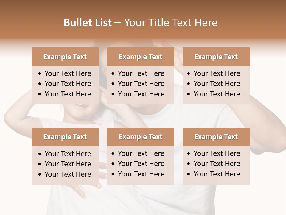 Young Chinese Father Posing With Daughter Making Victory Signs With Their Hands, Happily Smiling Looking At Camera PowerPoint Template
