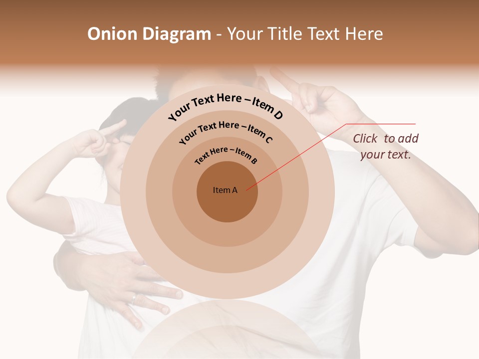 Young Chinese Father Posing With Daughter Making Victory Signs With Their Hands, Happily Smiling Looking At Camera PowerPoint Template