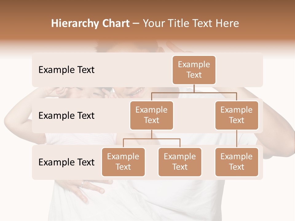 Young Chinese Father Posing With Daughter Making Victory Signs With Their Hands, Happily Smiling Looking At Camera PowerPoint Template