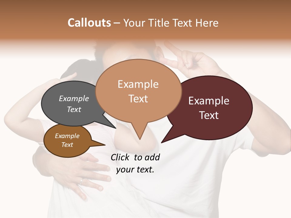 Young Chinese Father Posing With Daughter Making Victory Signs With Their Hands, Happily Smiling Looking At Camera PowerPoint Template