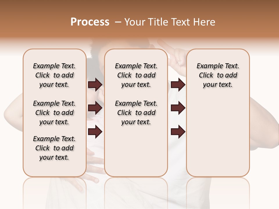 Young Chinese Father Posing With Daughter Making Victory Signs With Their Hands, Happily Smiling Looking At Camera PowerPoint Template