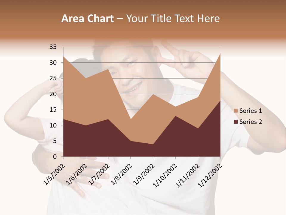 Young Chinese Father Posing With Daughter Making Victory Signs With Their Hands, Happily Smiling Looking At Camera PowerPoint Template