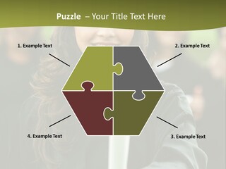 Female Graduation Portrait Smiling And Showing Her Diploma PowerPoint Template