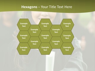 Female Graduation Portrait Smiling And Showing Her Diploma PowerPoint Template