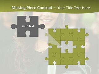 Female Graduation Portrait Smiling And Showing Her Diploma PowerPoint Template