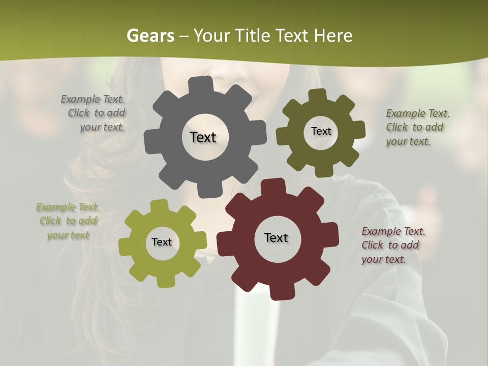 Female Graduation Portrait Smiling And Showing Her Diploma PowerPoint Template