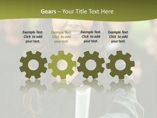 Female Graduation Portrait Smiling And Showing Her Diploma PowerPoint Template