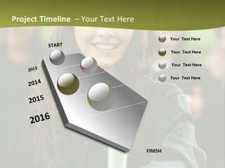 Female Graduation Portrait Smiling And Showing Her Diploma PowerPoint Template