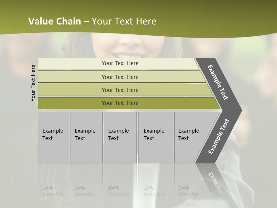 Female Graduation Portrait Smiling And Showing Her Diploma PowerPoint Template