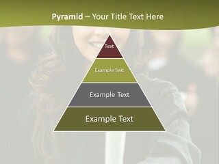 Female Graduation Portrait Smiling And Showing Her Diploma PowerPoint Template