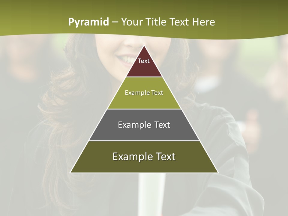 Female Graduation Portrait Smiling And Showing Her Diploma PowerPoint Template