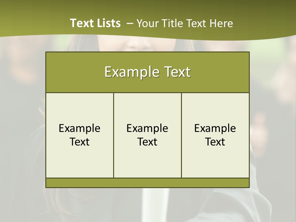 Female Graduation Portrait Smiling And Showing Her Diploma PowerPoint Template