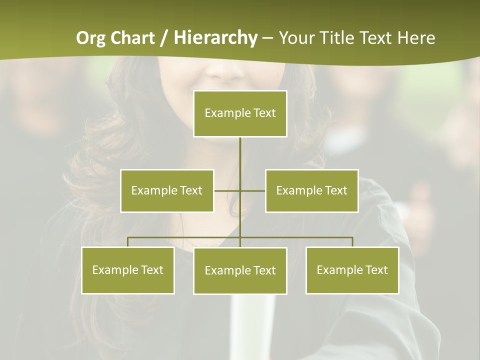 Female Graduation Portrait Smiling And Showing Her Diploma PowerPoint Template