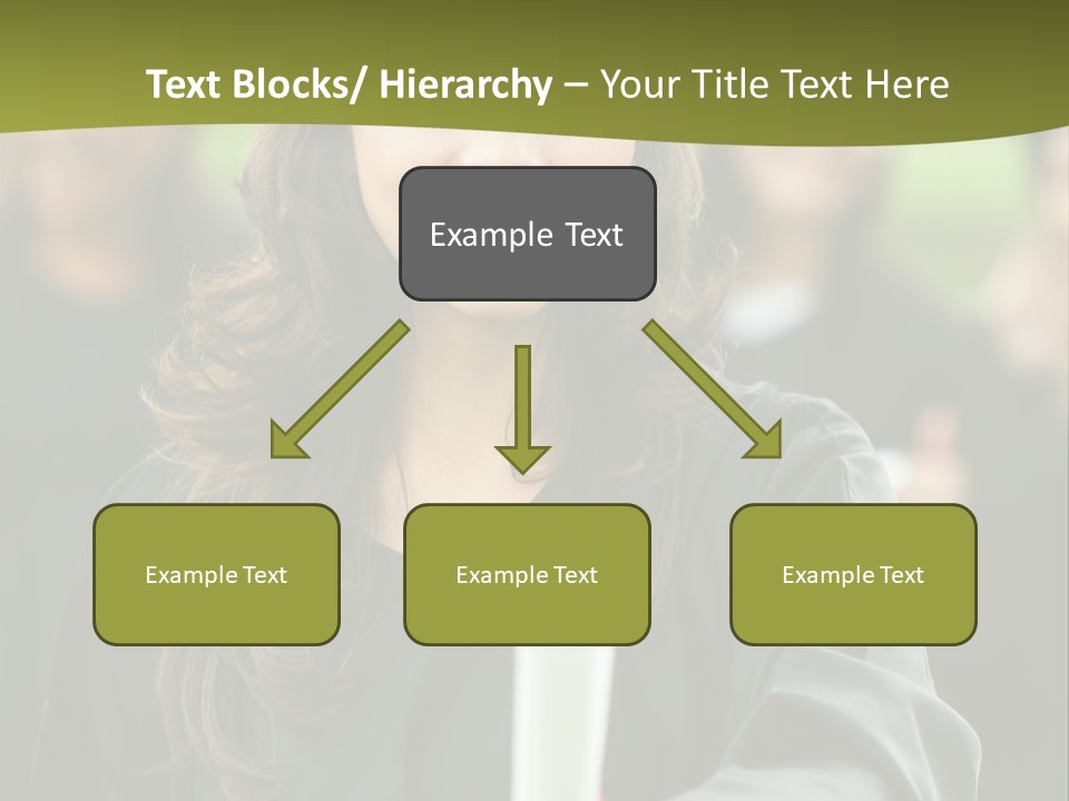 Female Graduation Portrait Smiling And Showing Her Diploma PowerPoint Template