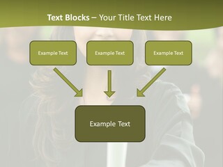 Female Graduation Portrait Smiling And Showing Her Diploma PowerPoint Template