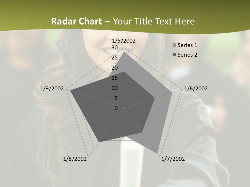 Female Graduation Portrait Smiling And Showing Her Diploma PowerPoint Template