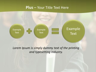 Female Graduation Portrait Smiling And Showing Her Diploma PowerPoint Template