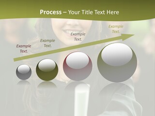 Female Graduation Portrait Smiling And Showing Her Diploma PowerPoint Template