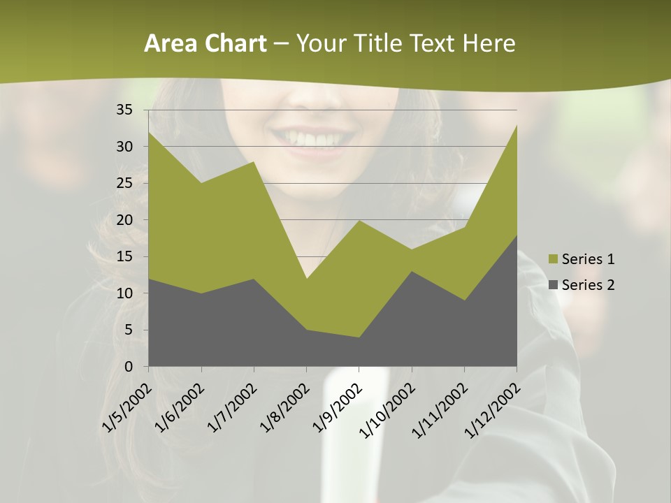 Female Graduation Portrait Smiling And Showing Her Diploma PowerPoint Template