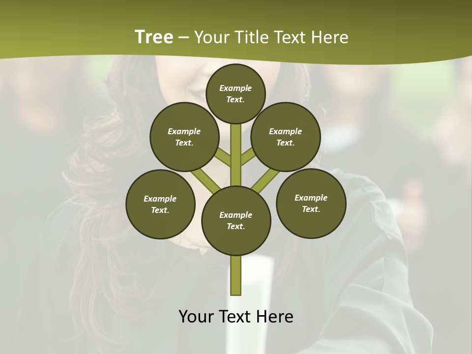 Female Graduation Portrait Smiling And Showing Her Diploma PowerPoint Template