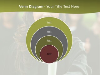 Female Graduation Portrait Smiling And Showing Her Diploma PowerPoint Template
