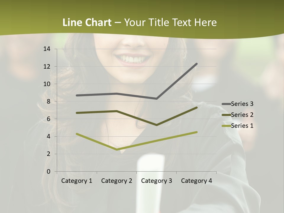 Female Graduation Portrait Smiling And Showing Her Diploma PowerPoint Template