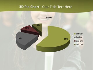 Female Graduation Portrait Smiling And Showing Her Diploma PowerPoint Template