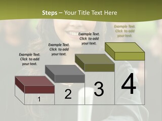 Female Graduation Portrait Smiling And Showing Her Diploma PowerPoint Template