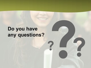 Female Graduation Portrait Smiling And Showing Her Diploma PowerPoint Template