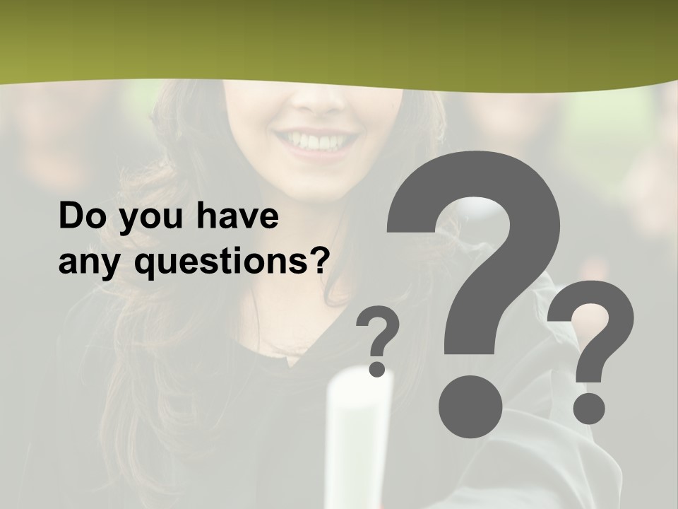 Female Graduation Portrait Smiling And Showing Her Diploma PowerPoint Template