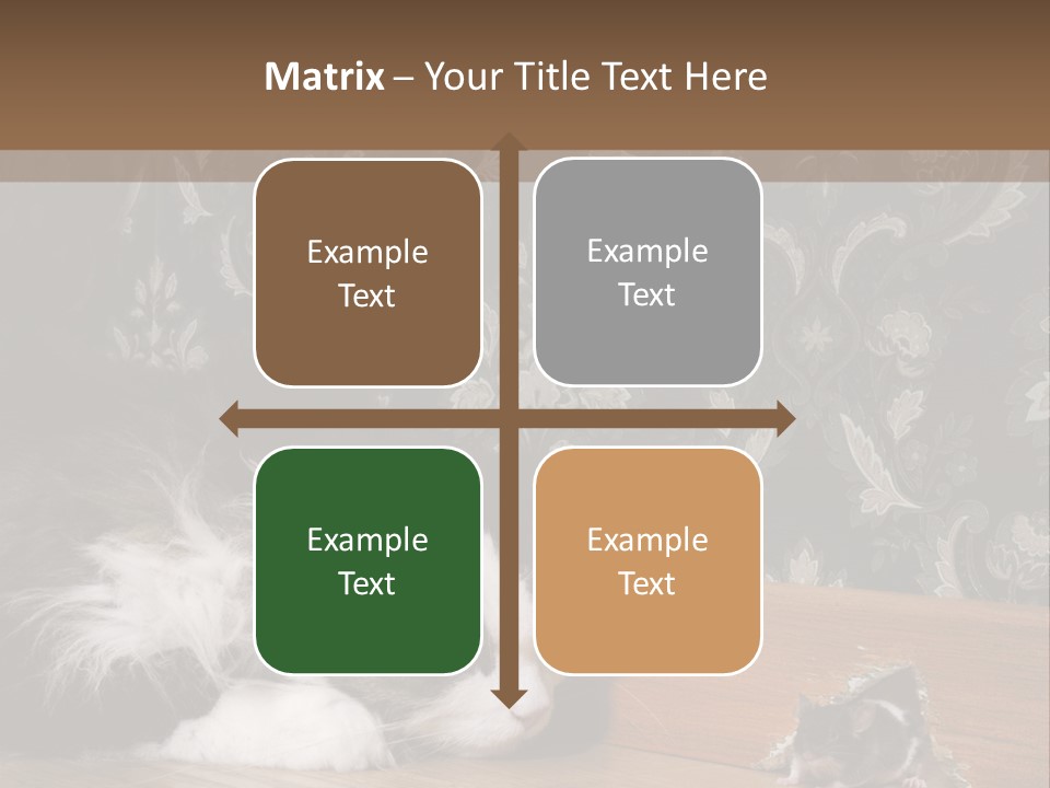 A Cat Laying On The Floor Next To A Mouse PowerPoint Template