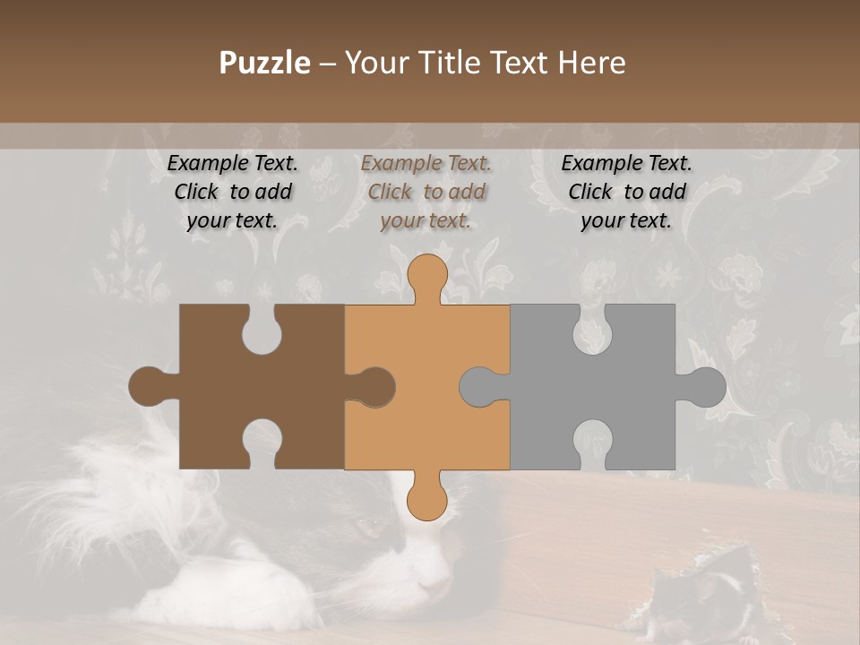 A Cat Laying On The Floor Next To A Mouse PowerPoint Template