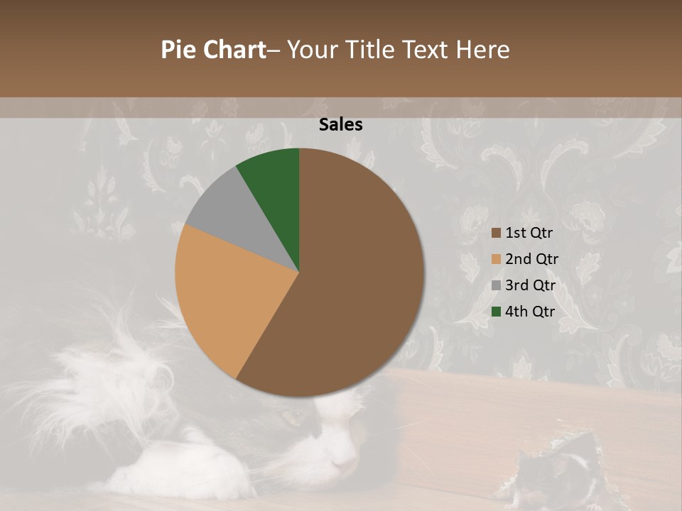 A Cat Laying On The Floor Next To A Mouse PowerPoint Template