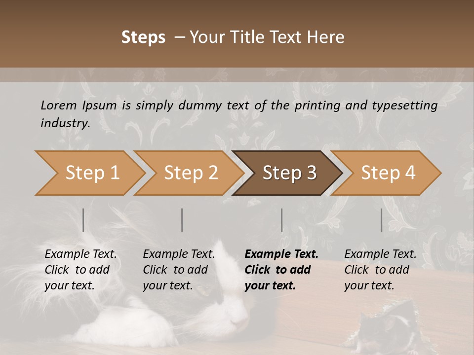 A Cat Laying On The Floor Next To A Mouse PowerPoint Template
