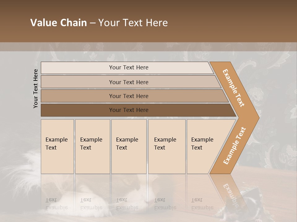 A Cat Laying On The Floor Next To A Mouse PowerPoint Template