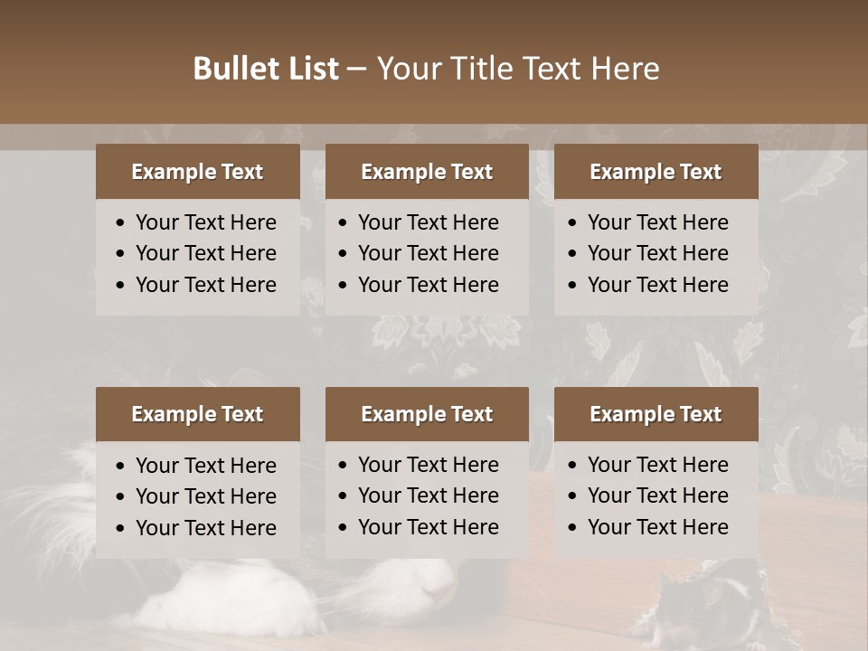 A Cat Laying On The Floor Next To A Mouse PowerPoint Template