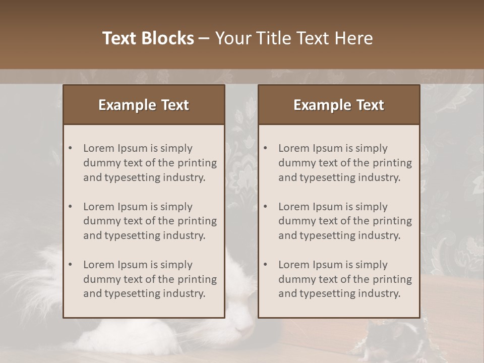 A Cat Laying On The Floor Next To A Mouse PowerPoint Template