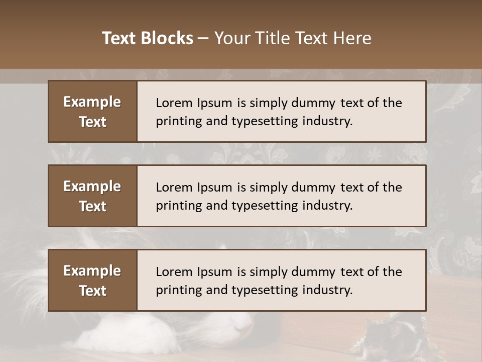 A Cat Laying On The Floor Next To A Mouse PowerPoint Template